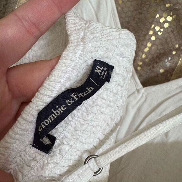 Abercrombie & Fitch White N Neck Crochet Lace Skater Mini Dress XL - Picture 5 of 7